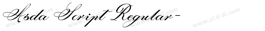 Asda Script Regular字体转换